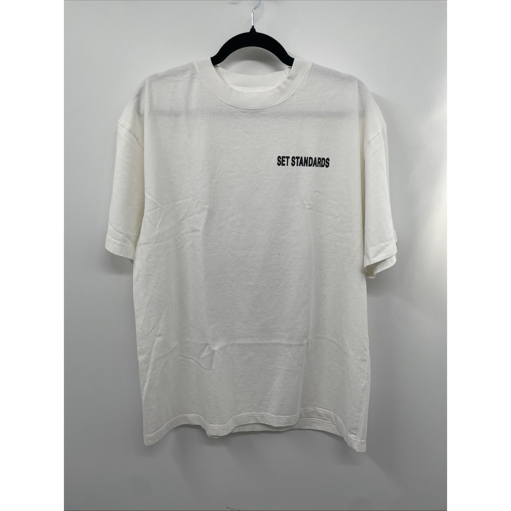 Stndrd T-Shirt Mens Large White 100% Cotton Chris Bumstead Graphic Gym Wear NWOT
